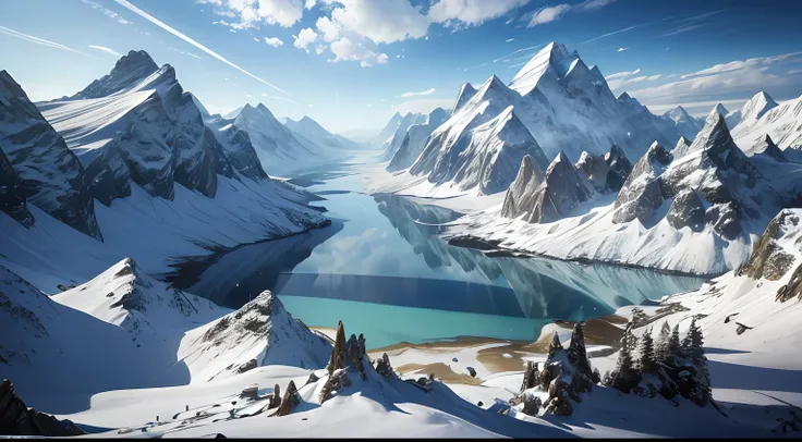 high details, best quality, 8k, [ultra detailed], masterpiece, best quality, (extremely detailed), ultra wide shot, RAW, photorealistic, fantasy art, dnd art, rpg art, a picture of a fantasy arctic tundra(1.6 intricate details, Masterpiece, best quality) ,...