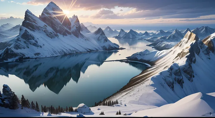high details, best quality, 8k, [ultra detailed], masterpiece, best quality, (extremely detailed), ultra wide shot, RAW, photorealistic, fantasy art, dnd art, rpg art, a picture of a fantasy arctic tundra(1.6 intricate details, Masterpiece, best quality) ,...