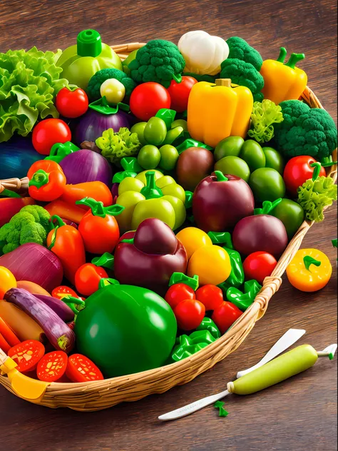 vegetables, made from LEGO, ultra hd resolution, (8K UHD, top quality, masterpiece: 1.2)