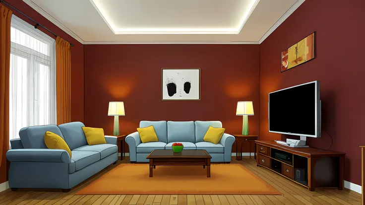 living room interior, 8K, hyper HD, tmasterpiece, highest quality