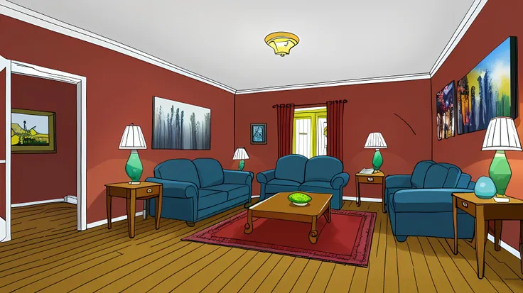 living room interior, 8K, hyper HD, tmasterpiece, highest quality