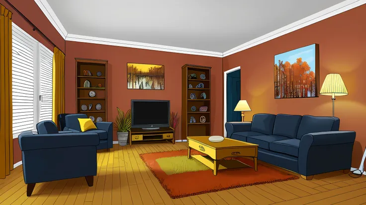 living room interior, 8K, hyper HD, tmasterpiece, highest quality