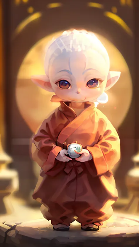 cartoon image of a young boy in a monk's costume, lovely digital painting, beautiful avatar picture, avatar aang, monk, aang, mo...