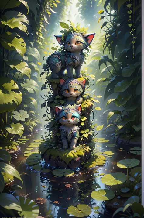 official art, unity 8k wallpaper, ultra detailed, beautiful and aesthetic, masterpiece, best quality, realistic, (zentangle, mandala, tangle, entangle), pov from above, (cute cat:1.5), extremely detailed, dynamic angle, the most beautiful form of chaos, el...
