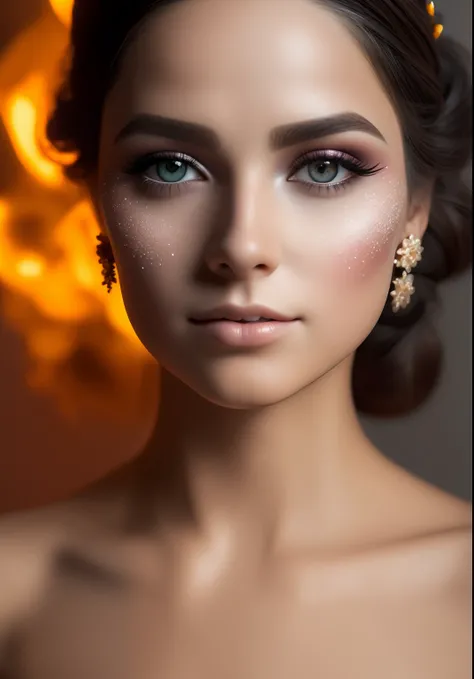 1girl, (makeup by CatrinaMakeUp), (vestido tradicional), flor de cabelo, olhos azuis, cabelo longo ondulado, cabelo preto, pose fofa, fofa, (realista: 1.2), (realismo), (obra-prima: 1.2), (melhor qualidade ), (ultra detalhado), (8k, 4k, complexo),(retrato)...