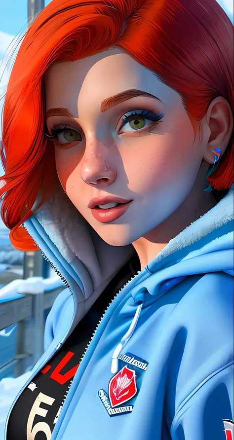 mulher bonita vestindo jaket azul, red head, neve caindo, katyasitak, closeup,
obra-prima, higeres, 4k, hdr, trending in artstat...