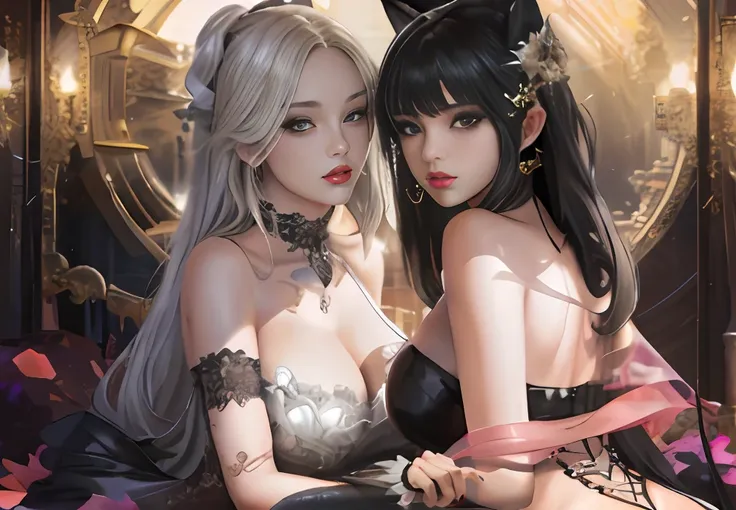 a close up of a woman with a black dress on, Art germ. anime illustration, IG model | Art germ, Extremely detailed Artgerm, Style Artgerm, 8K high quality detailed art, art-style, Art germ on ArtStation Pixiv, 8K stunning artwork, 2. 5 D CGI anime fantasy ...