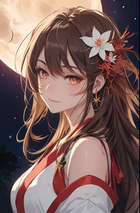 ((High resolution)), (kindly smile), (busty), ((of the highest quality)), ((Ultra Fine)) ((Ultrafine CG)), ((8K_Wallpaper)), Dynamic Angle, floating, (Eyes with beautiful details), Very delicate and beautiful girl, Full body, ink and watercolor painting, (...
