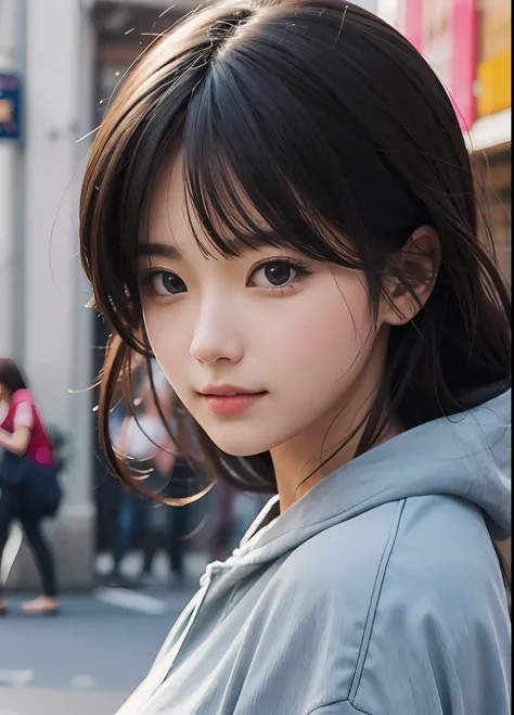 (best-quality:0.8),
(best-quality:0.8), perfect anime illustration, extreme closeup portrait of a pretty woman walking through the city