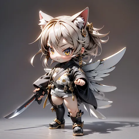( Mega Mini, The body is steel................., Metal., chibi, The legs are steel................., Metal., blink, The wings are steel................., Metal., My favorite cat ears, The gun is metal steel................., Beam Katana)