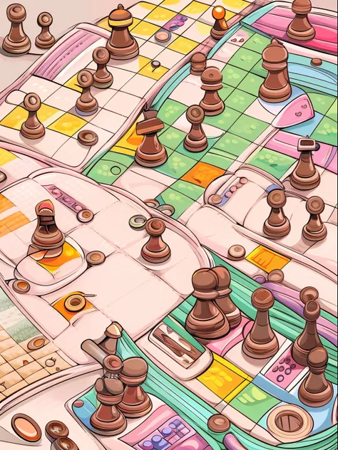 game board with no chess peices design sketch, draft, sketched, on paper, graphical, flat, linear, 2d style, simplistic, bright ...