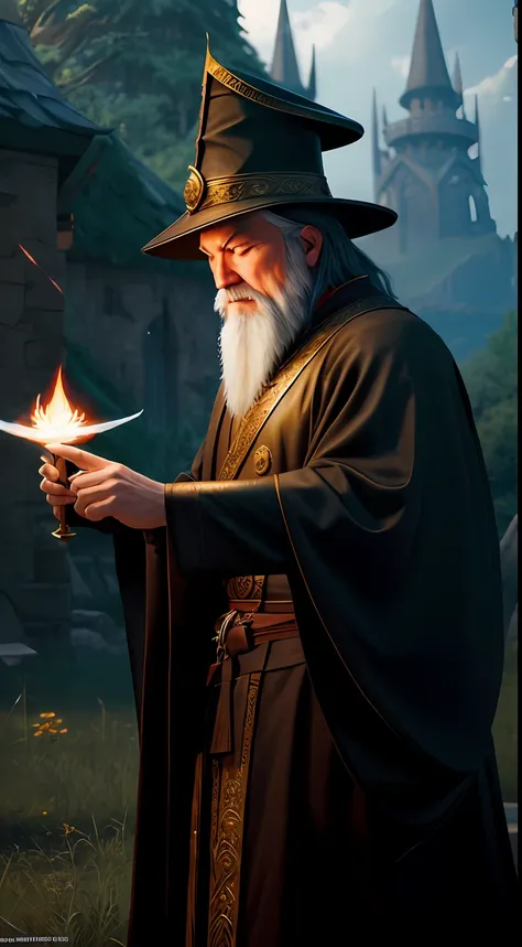 Create a photorealistic image of a warlord wizard casting a spell. Utilize state-of-the-art techniques, including HDR, CGI, VFX, and insane levels of detail to create an ultra-sharp and ultra-realistic image. Use Unreal 5 and Octane Render to bring the sce...