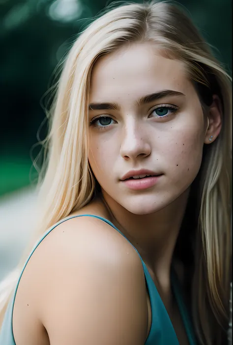 at night, raw photo, (((extremely beautiful portrait))), ((glistening skin)), 1girl, 18 years old girl, ((natural blonde hair)),...