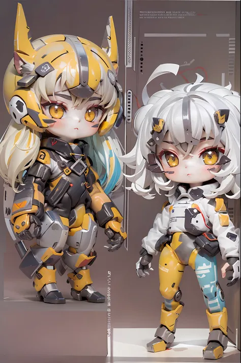(1 robot boy:1.2),(Machinary:1.3),(mythological creatures:1.2),beast,(White hair:1.2),(yellow clothing:1.2),Fluffy,(beautfully face:1.2),gradient colors((best qualtiy)),((Masterpiece)),(offcial art,Beauty and aesthetics:1.2),depth of fields,composition(ful...