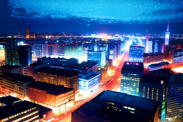 (masterpiece:1.4), (best quality:1.4), city, cityscape, sky, night
