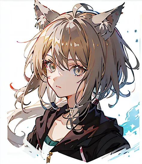 Style anime, kagamine rin,Anime girl with silver hair and blonde eyes,Anime moe art style, Anime style. 8K, Anime girl with wolf ears, vrchat, anime style character, Stylized anime, Anime Stylization, Cute anime wolf girl, made with anime painter studio, ...