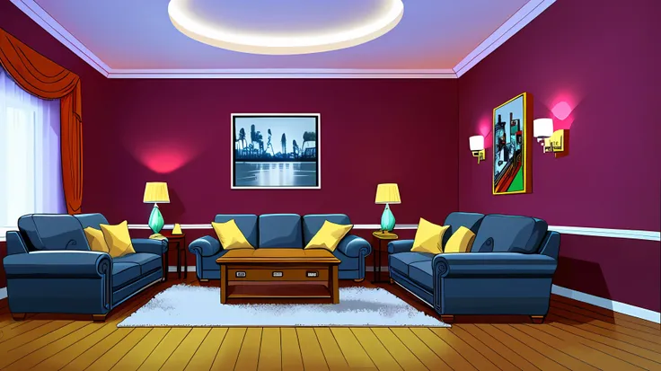 living room interior， 8k， hyper hd， tmasterpiece， highest  quality