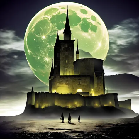 themoon，black night，fortress of fantasy