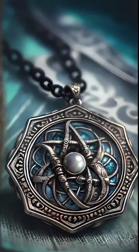 (A necklace with symbols from Lovecrafts mythology)
(prix: Blurry, beco escuro, Price noir)
(best quality, master part, award-winning photography,ultra realistic,ultra-detalhado,efeitos texturais,Absurdo,HDR,detalhes intrincados)