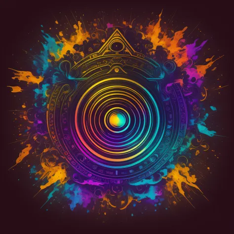 (masterpiece) A t–shirt design for (partygoers), trance music, a close up of one (loudspeaker box), audiophile, detailed product photo, high detail product photo, (empty background :1.8), wide shot, realistic, extremely sharp, detailed, as a t-shirt logo i...