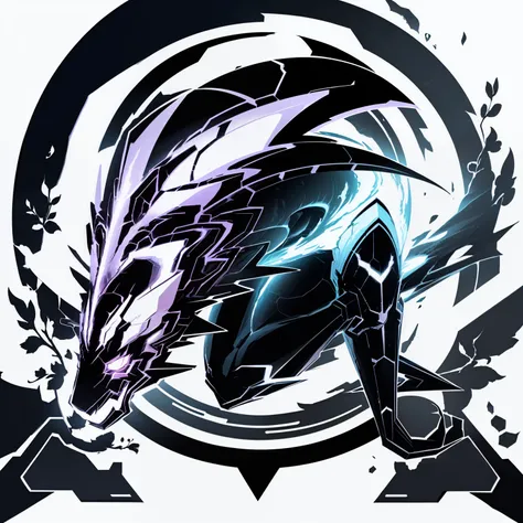 anime logo, preto e branco, legenda escrita Kaisen Hub, menina anime.