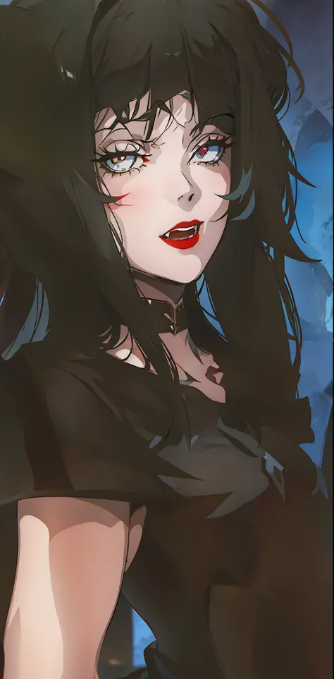 Girl,orelhas pontudas, olhos vermelhos, vampira,4k