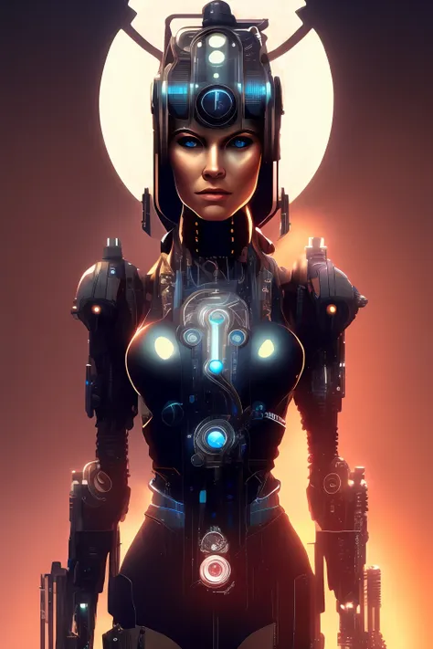 full body cyborg| full-length portrait| detailed face| symmetric| steampunk| cyberpunk| cyborg| intricate detailed| to scale| hy...