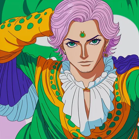 (One_Piece), (Estilo de arte de anime), ((sozinho)), ((1person)), 1menino, ((1homem)), ((novo)), ((jovem)), (Sabo), ((cabelo do Sabo)), ((olhos serenos)), ((sabedoria)), (olhos detalhados), ((olhos verdes intensos)), ((olhos esmeraldas)), ((cabelo curto)),...