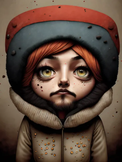 mujeres pajaro  con personajes de dibujos animados vestidos con abrigos y sombreros se paran juntos, anton semenov, personajes d...