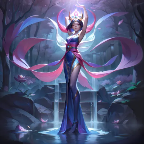 In the new "Spirit Blossom" skin splash art for the champion Lux from League of Legends, she stands amidst an ethereal glade, a shimmering oasis of flora and fauna. Luxs appearance retains her essence but is infused with mystical charm. Draped in a flowing...