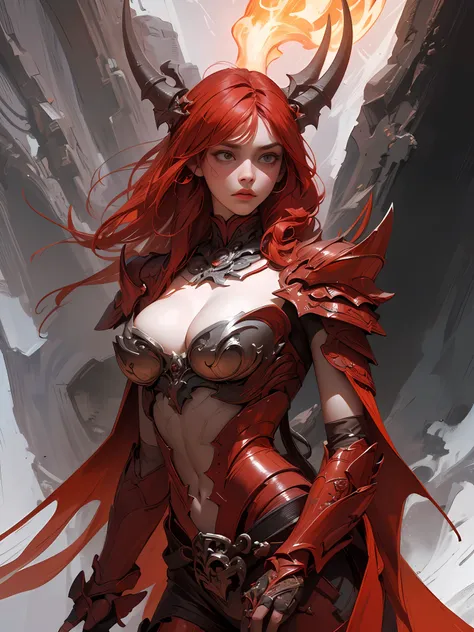(Artwork of exceptional craftsmanship),(Detailed illustrations,(Very ideal anatomy),Very detailed and detailed drawing,Delicate lines with slow and rapid,(Realistic texture expression)),[Color tressed main line],[Lava cave background [Hot hell:0.4]],HENAI ...