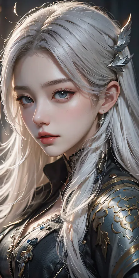 a close up of a woman with white hair and a white mask, beautiful character painting, guweiz, artwork in the style of guweiz, white haired deity, by Yang J, epic exquisite character art, stunning character art, by Fan Qi, by Wuzhun Shifan, guweiz on pixiv ...