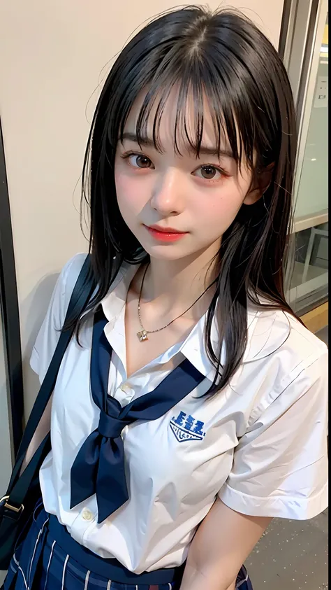 ((top-quality、masterpiece))、Raw photography、8K、top-quality、 超A high resolution、Beautiful face in every detail、Realistic human skin、Gentle expression、front-facing view、Farbe々From an angle、length hair、realisitic、Photorealsitic、cute little、a short skirt、cute...