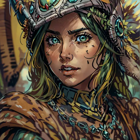 Ana de Armas look a like, monster hunter, rpg character, medieval fantasy, close up portrait, sexy, female