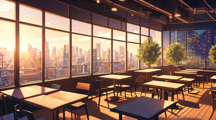 (masterpiece), (best illustration), (no humans), anime background, coffee shop, ring lighting , rim lighting,(extremely detailed...