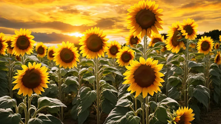 there are a lot of sunflowers in the sunny fields, sunflower fields, sunflower field, scene: sunflower field, scene : sunflower ...