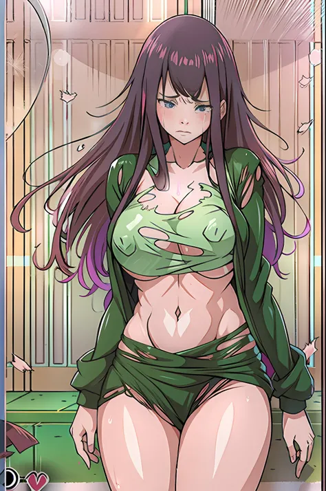 Full body photo, 1girll, bangs, Black hair, Breasts, Closed mouth, 鎖骨, Large breasts, Light blush, Long hair, Long sleeves, ((Masterpiece)),One girl,full bodyesbian, torn cloth, Open legs, hand behind head, Underarms, , Tears, Humiliated, 浴室,Long hair,Hear...