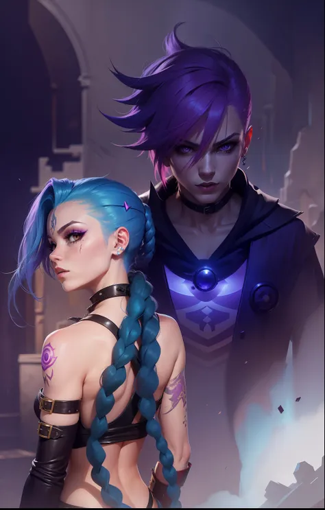 Vi e Jinx. Arcane