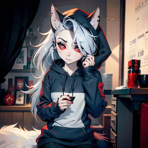 wolf red eyes hoodie red eyes