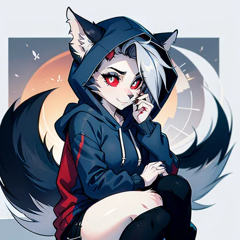 wolf red eyes hoodie red eyes