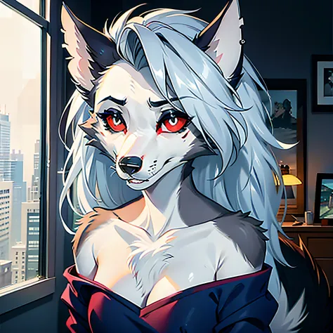 furry wolf red eyes