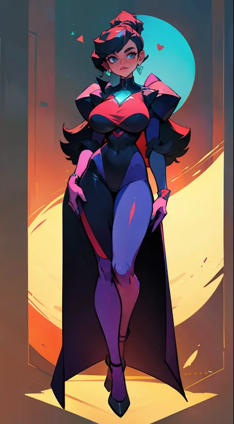 Full body portrait of a woman,huge bust,perfect body, by samdoesarts
