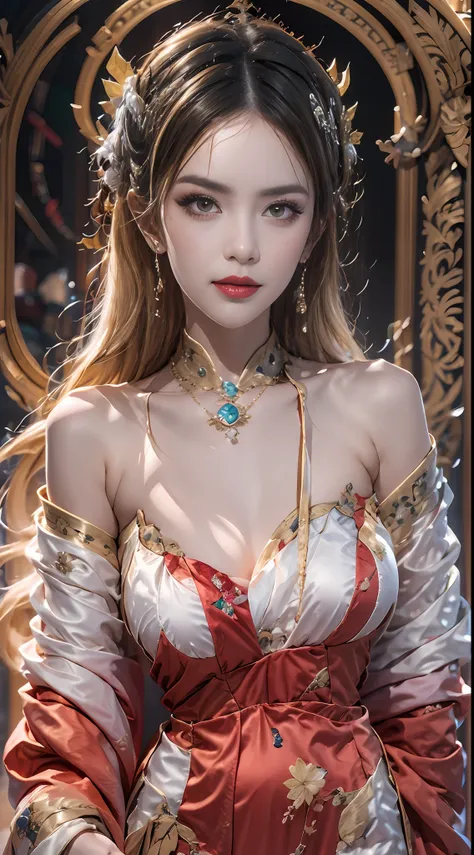 portrait of a young 20-year-old saint, a saint with a beautiful and super cute face,wearing a very thin and sexy ao dai, beautif...