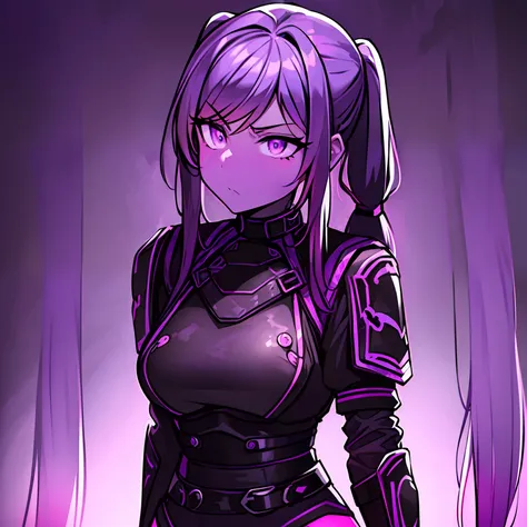 ((masterpiece, best quality)), (1girl), (solo), (female focus), (purple skin), ((gradient hair), (pigtails), (black to purple)),...