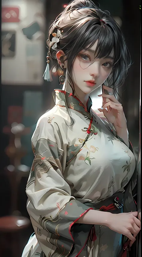 ((best quality)), ((masterpiece)), (details: 1.4), 3d, a beautiful female figure, hdr (high dynamic range), ancient chinese cost...