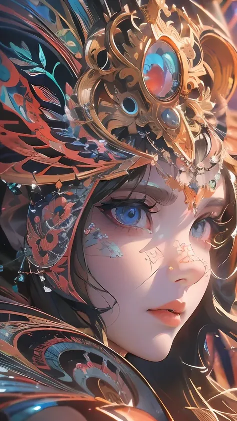(absurdres, highres, ultra detailed), 1girl, solo, extremely detailed eyes, (official art, beautiful and aesthetic:1.2), (fractal art:1.3), colorful, highest detailed