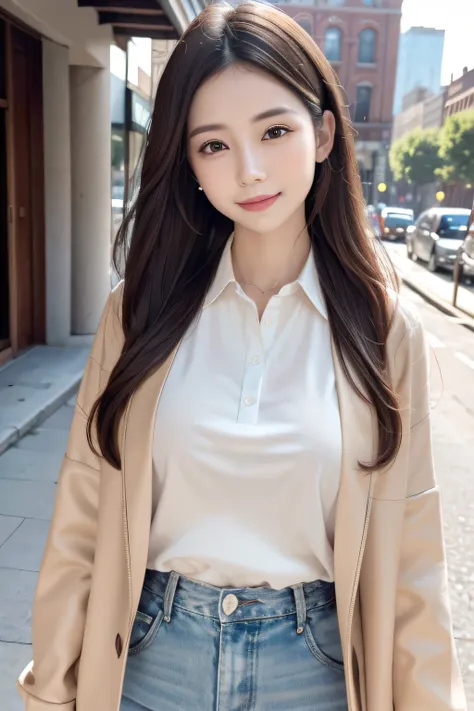 best quality, white skin, real human skin, (detailed fac), oval face, pores, ultra high res, (8k, RAW photo, photorealistic:1.4), 1girl, slim, (looking at viewer with a serene and goddess-like happiness:1.2), ( lipgloss, eyelashes, gloss-face, best quality...