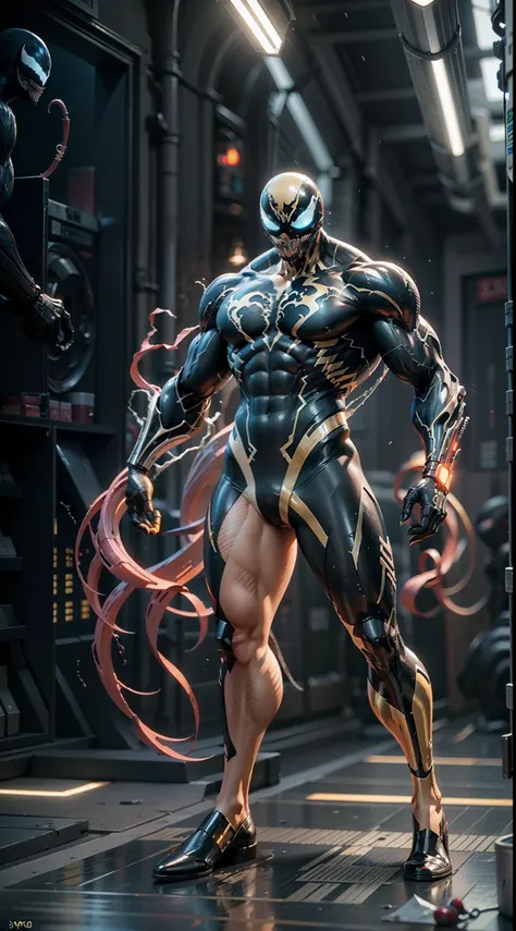 midjourny-v5 "Venom" style, 3d Rendered Character Art 8K, cybernetic sci fi "Venom"design, 8k High Quality detailed Art, luxurious and Elegant cybernetic venom suit, Realistic character Rendering, (Venom), majestic charachter CG Art, 3d Anime Realistic, 8K...