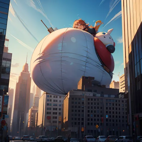 Mother becomes inflatable and begins to destroy the city