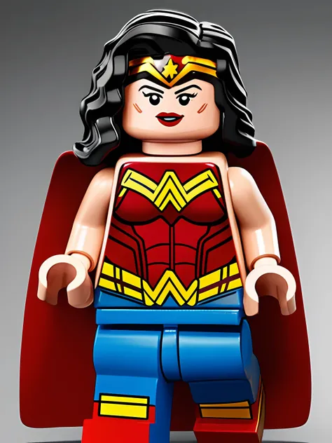 LEGO MiniFig, masterpiece, high detail, 8k, high detailed skin, 8k uhd, high quality, wonder woman action figure